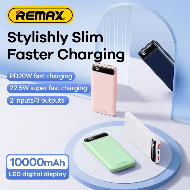 Power bank prenosiva baterija REMAX Bole Series RPP-520 PD20W+QC22.5W Fast Charging 10000mAh beli