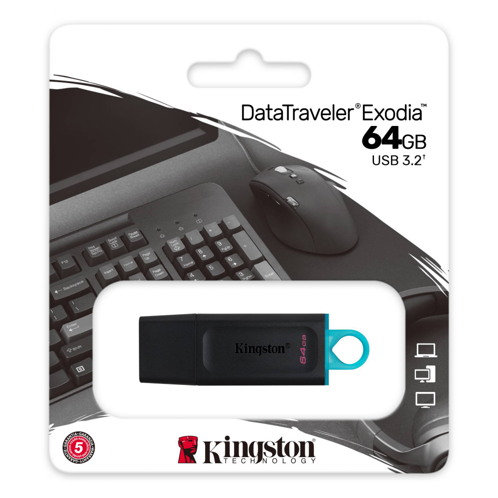 Kingston Data Traveler Exodia Onyx DTX USB flash memorija 64GB 3.2 crna