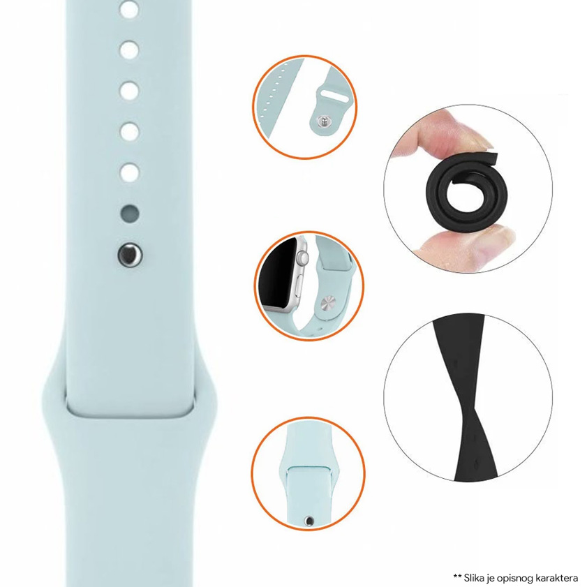 Narukvica Moye Smart Watch Silicone Strap 44/45/49mm Pink Sand