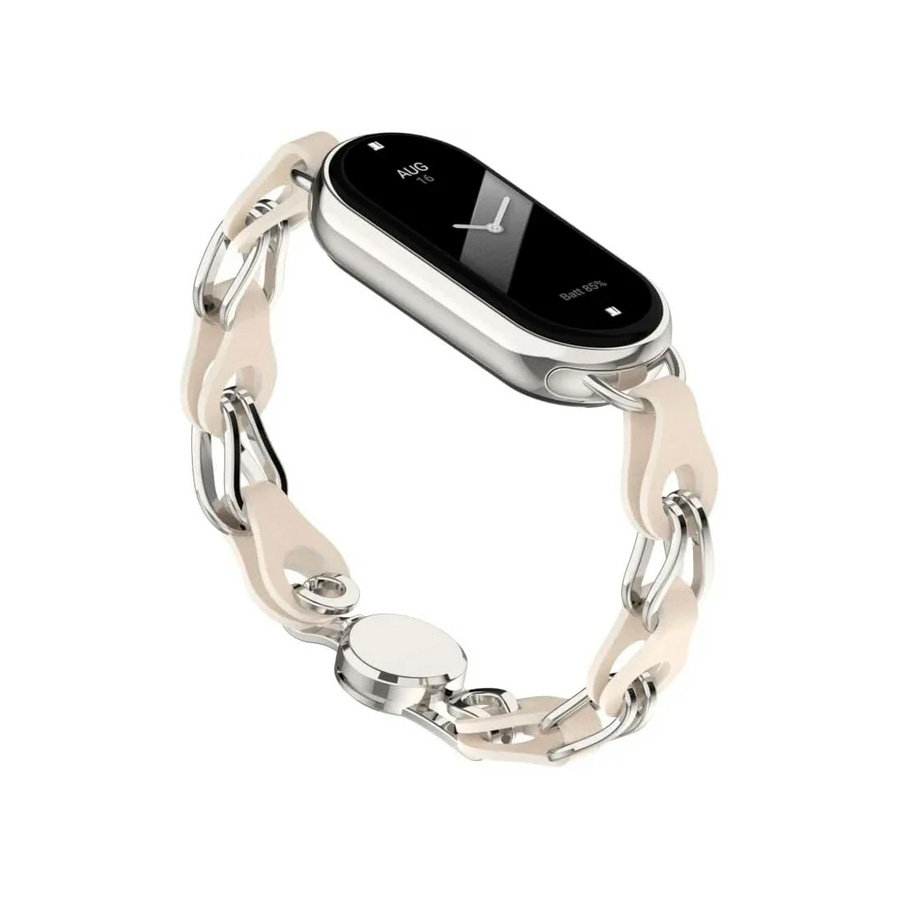 Narukvica za smart watch Xiaomi Mi Band M8/M9 metalna krem