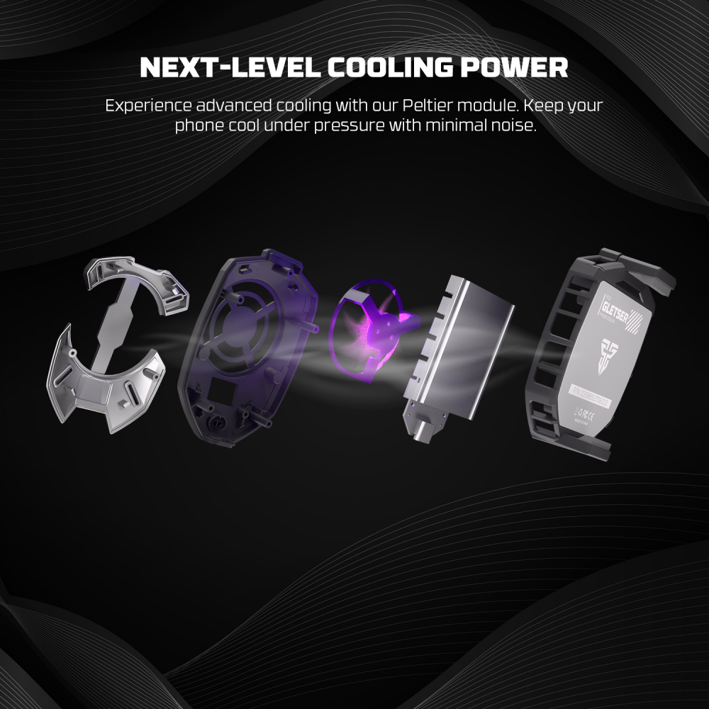 Cooler za telefon Fantech PC10 Glester RGB crni