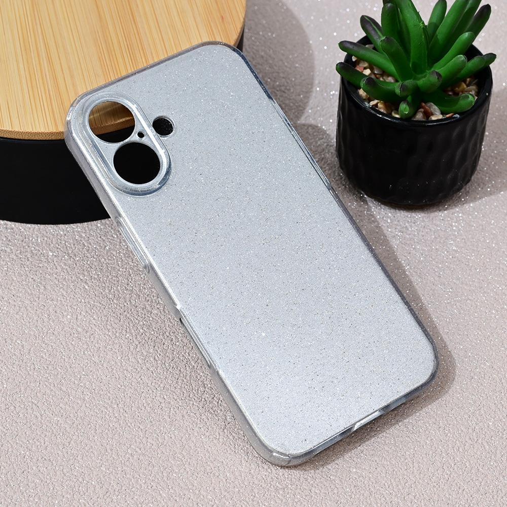 Torbica Sparkle Dust za iPhone 16 6.1 srebrna