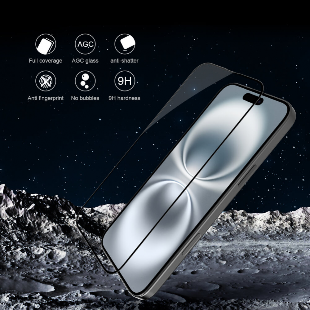 Zastitno staklo Tempered glass Nillkin 3D CP+Max za iPhone 16 6.1 crni