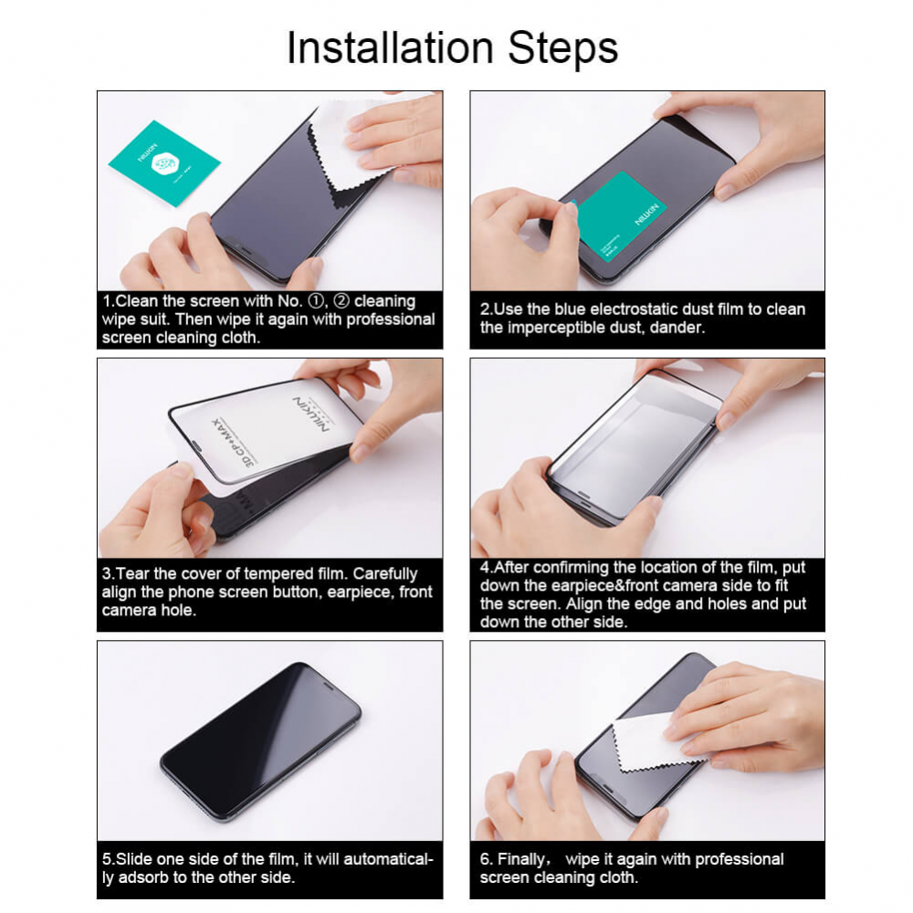 Zastitno staklo Tempered glass Nillkin 3D CP+Max za iPhone 16 6.1 crni