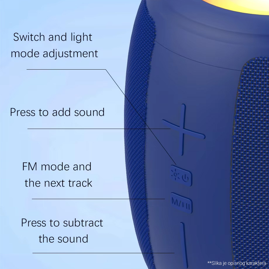 Bluetooth zvucnik LC-03 5W crni