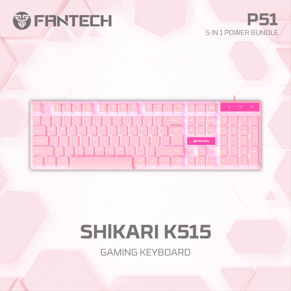 Combo set Gaming Fantech P51 Power 5u1 Sakura
