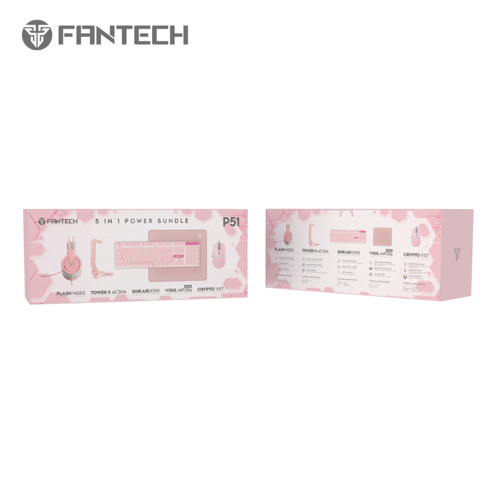 Combo set Gaming Fantech P51 Power 5u1 Sakura