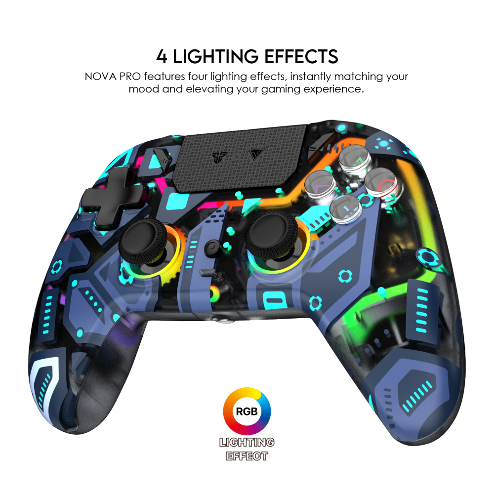 Joypad wireless Fantech WGP14V2 NOVA PRO multiplatform RGB CLEAR ljubicasti