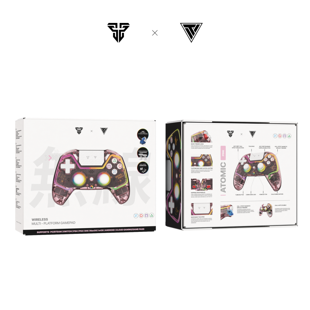 Joypad wireless Fantech WGP14V2 NOVA PRO multiplatform RGB CLEAR sakura