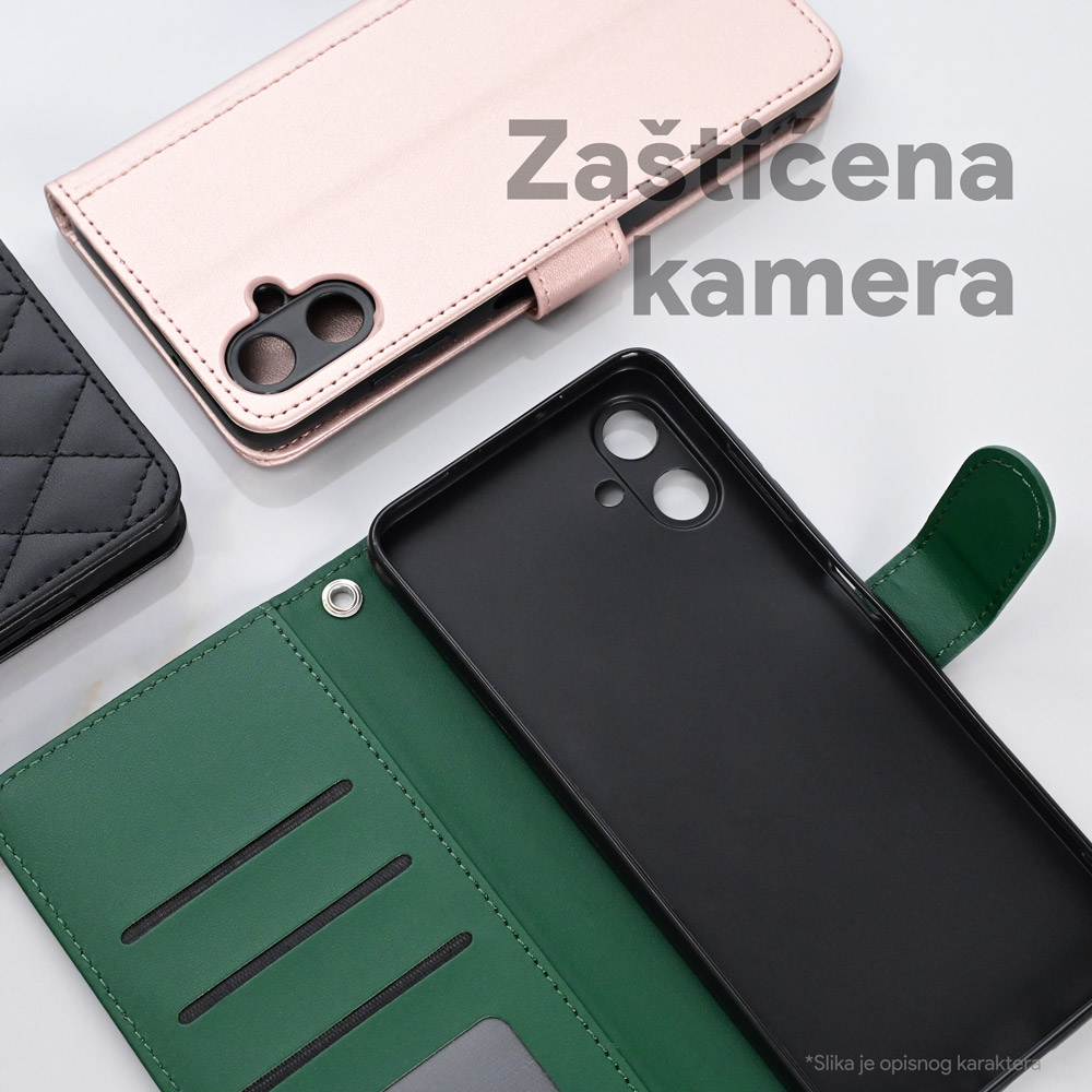 Torbica Wallet Romb za Samsung A156B Galaxy A15G 5G zelena