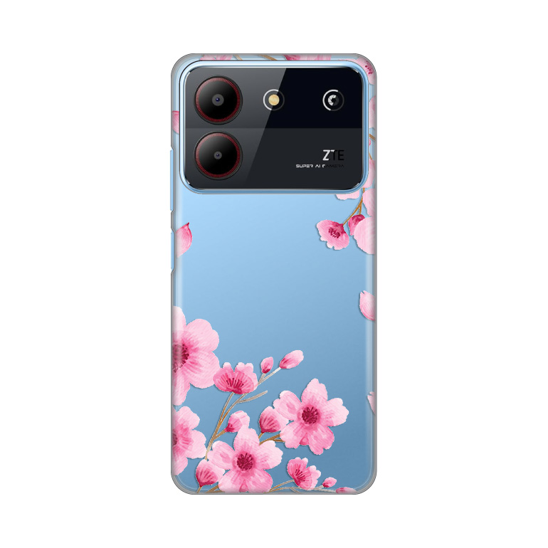 Torbica Silikonska Print Skin za ZTE Blade A54 Rose Flowers