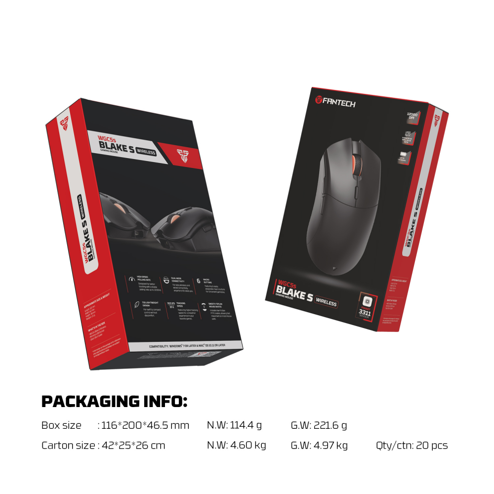 Mis Wireless Gaming Fantech WGC5S blake crni