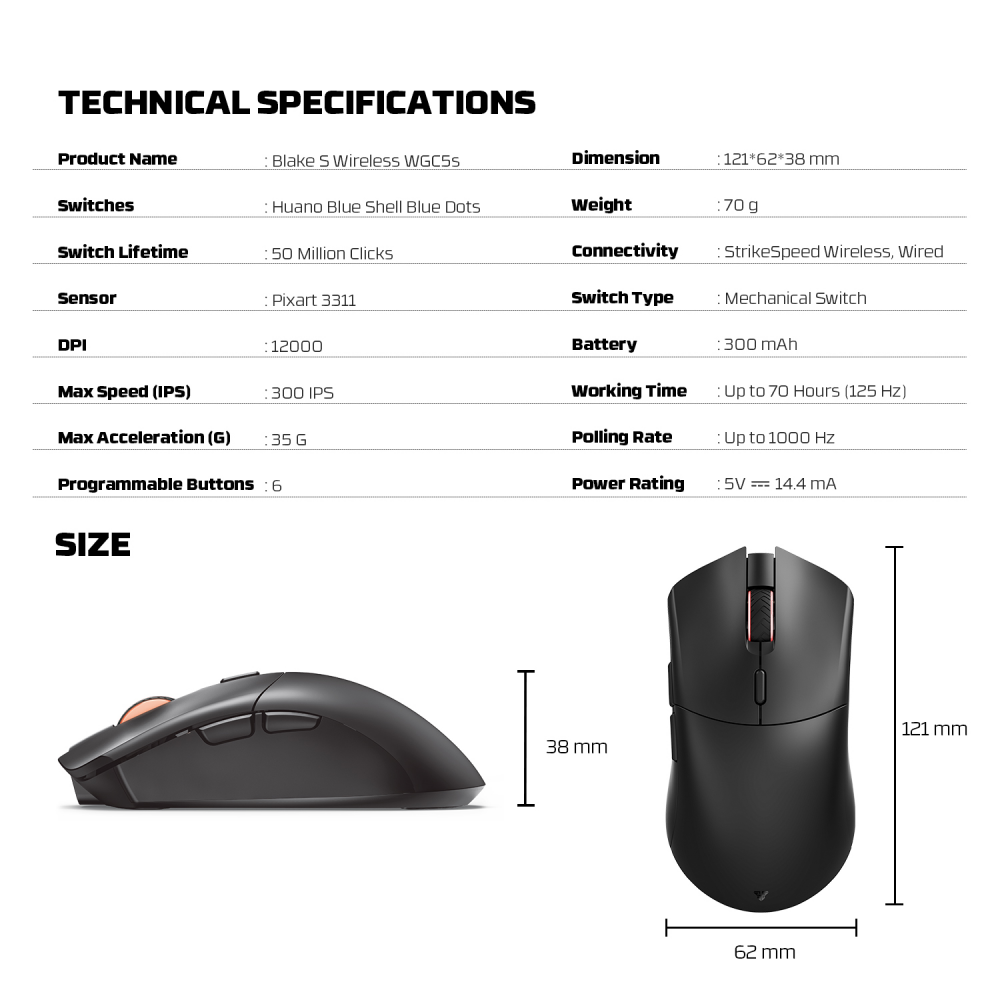 Mis Wireless Gaming Fantech WGC5S blake crni