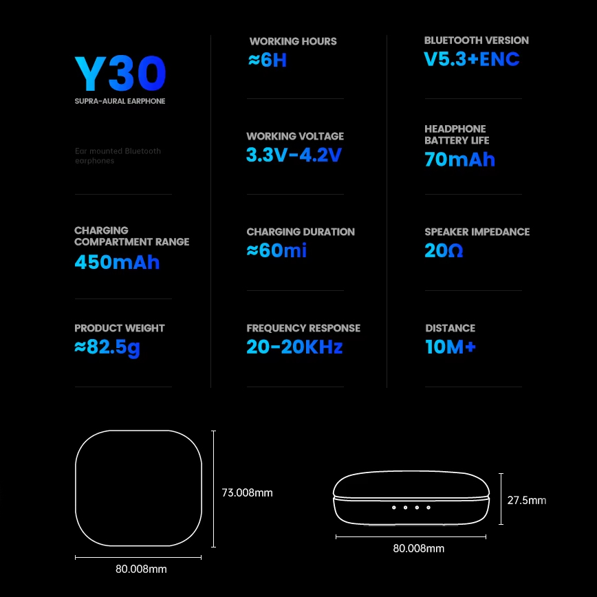Bluetooth slusalice Airpods Soke Y30 bez