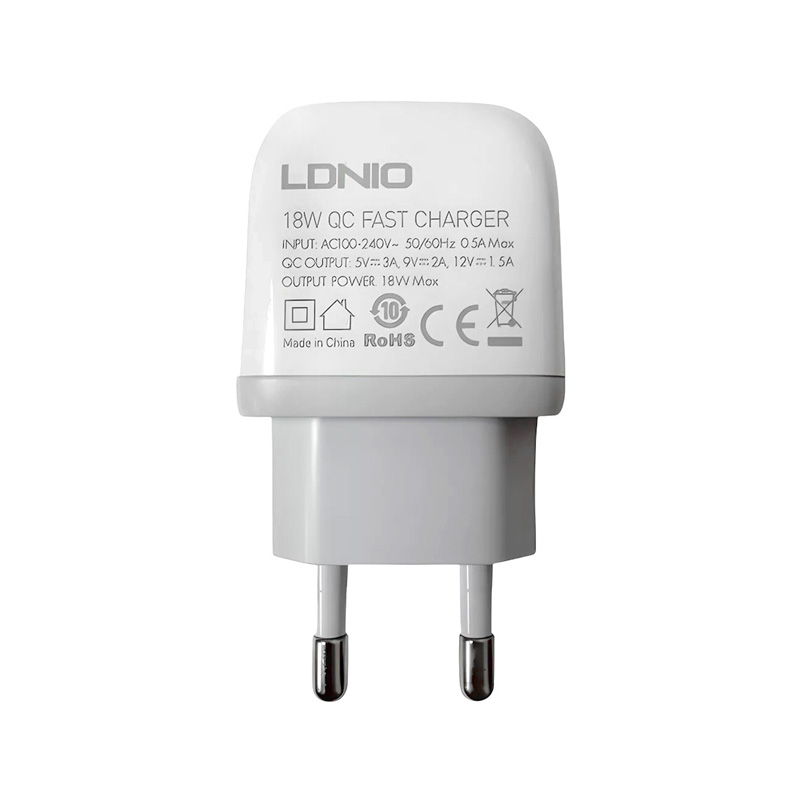 Kucni punjac LDNIO A1209Q QC3.0, 18W sa micro USB kablom beli