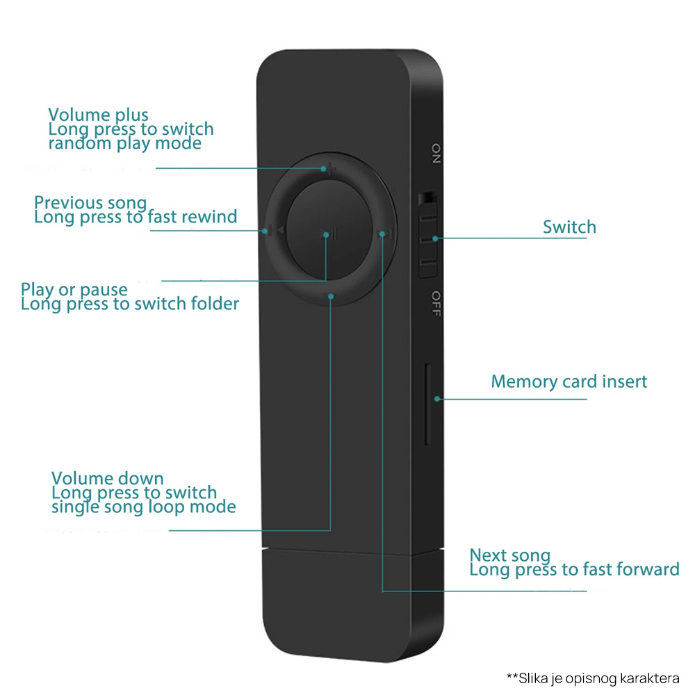 MP3 player LWD basic 8GB plavi