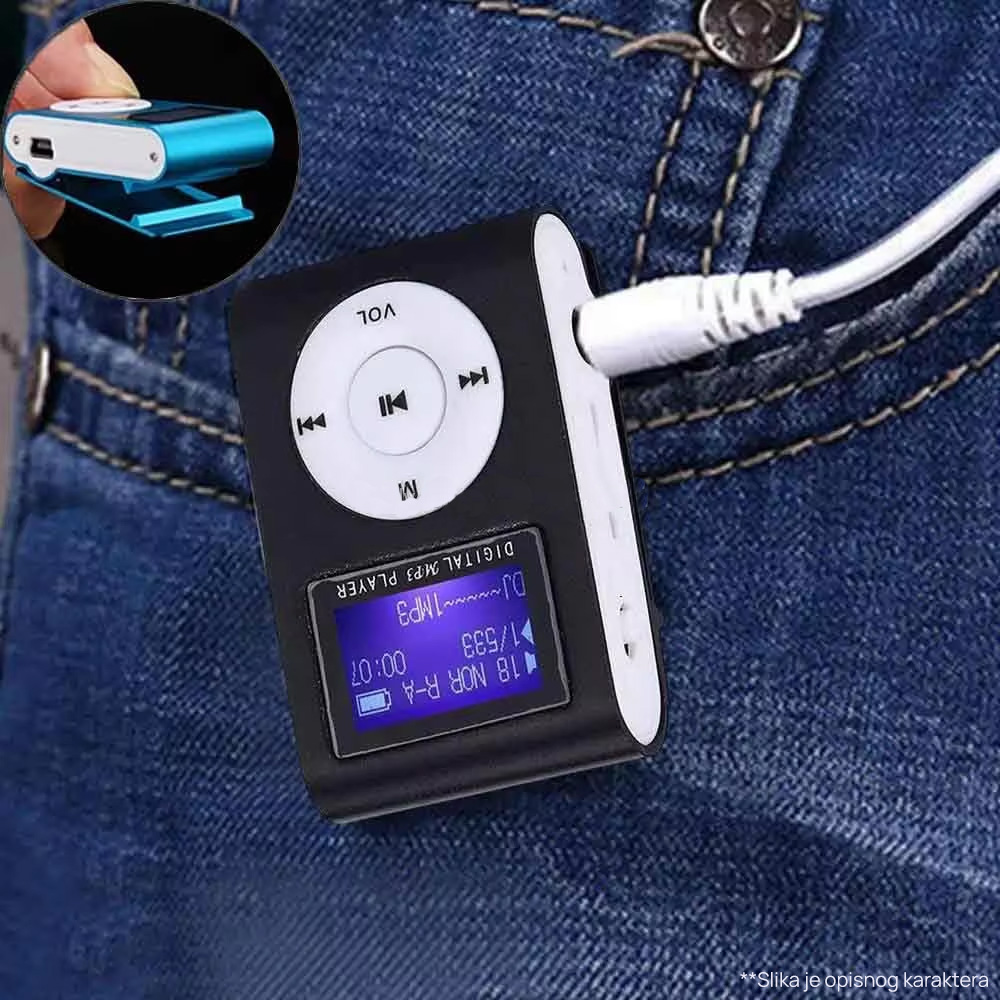 MP3 player LWD nano LCD 8GB crni