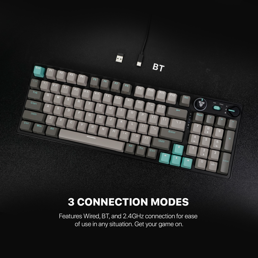 Tastatura Mehanicka Gaming Fantech MK914 RGB Atom PRO96 Wireless Mercury (red switch)