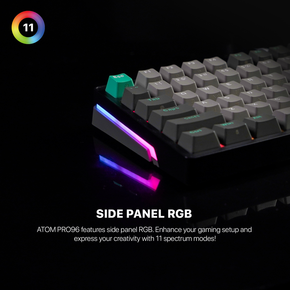 Tastatura Mehanicka Gaming Fantech MK914 RGB Atom PRO96 Wireless Mercury (red switch)