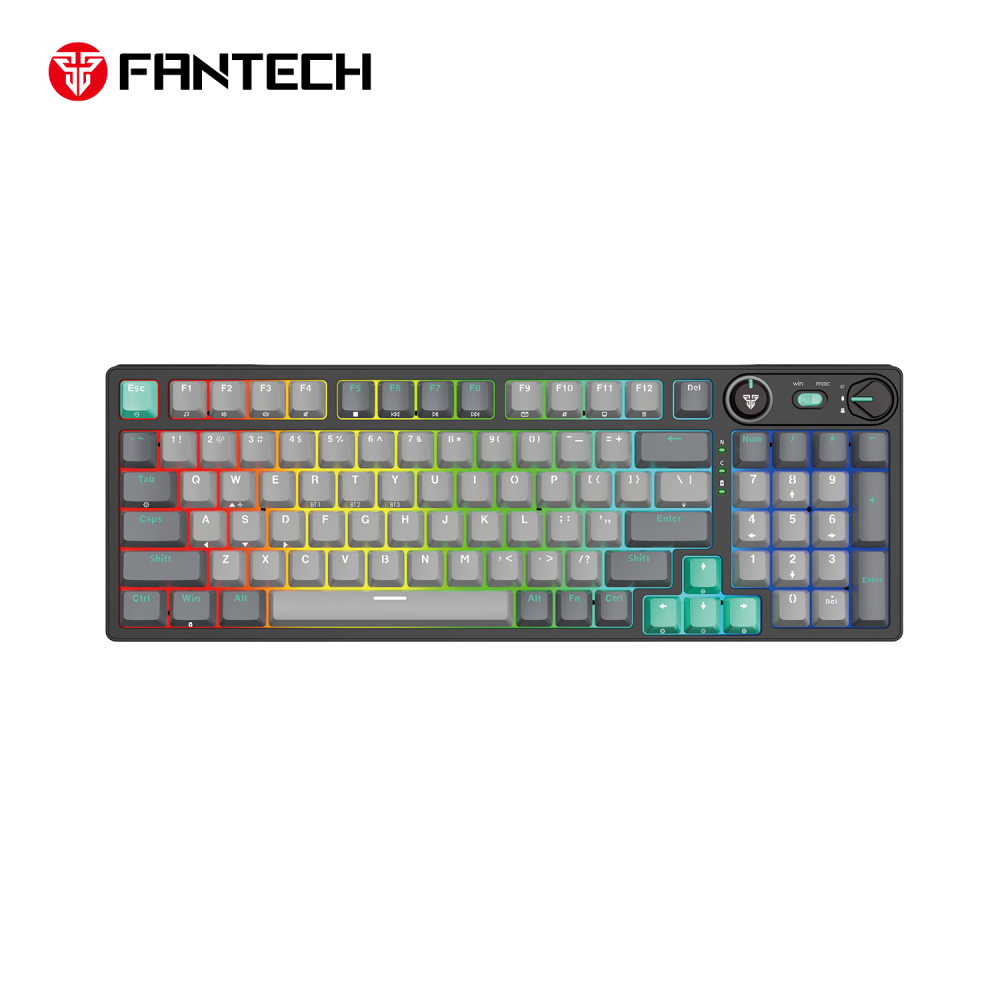 Tastatura Mehanicka Gaming Fantech MK914 RGB Atom PRO96 Wireless Mercury (red switch)