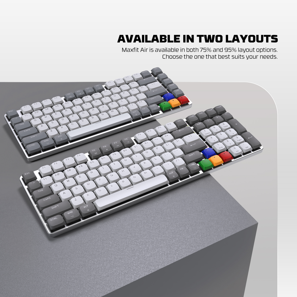 Tastatura Mehanicka Gaming Fantech MK916 RGB Maxfit AIR99 Wireless grey (red switch)
