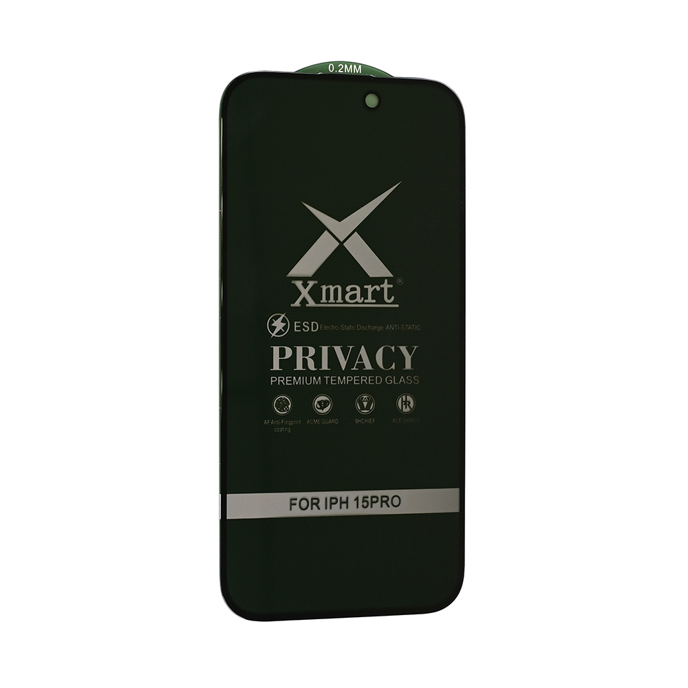 Zastitno staklo Tempered glass X mart 9D Privacy za iPhone 15 Pro 6.1