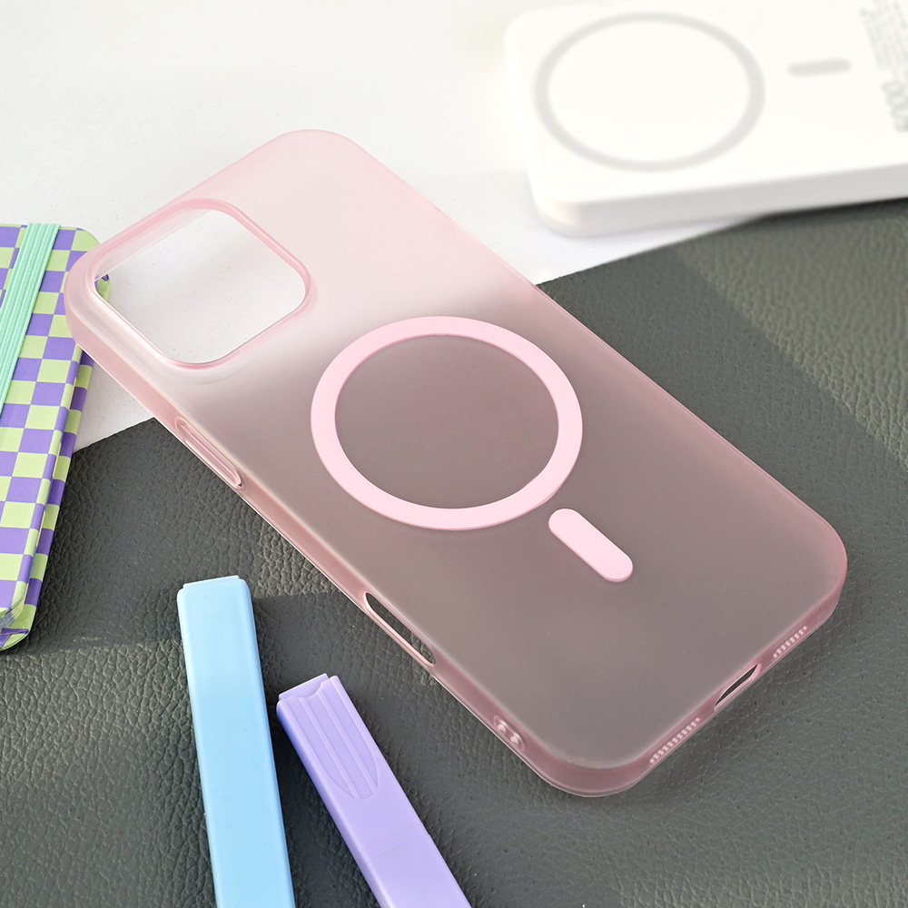 Torbica Magsafe Matte PC za iPhone 16 Pro Max 6.9 roze