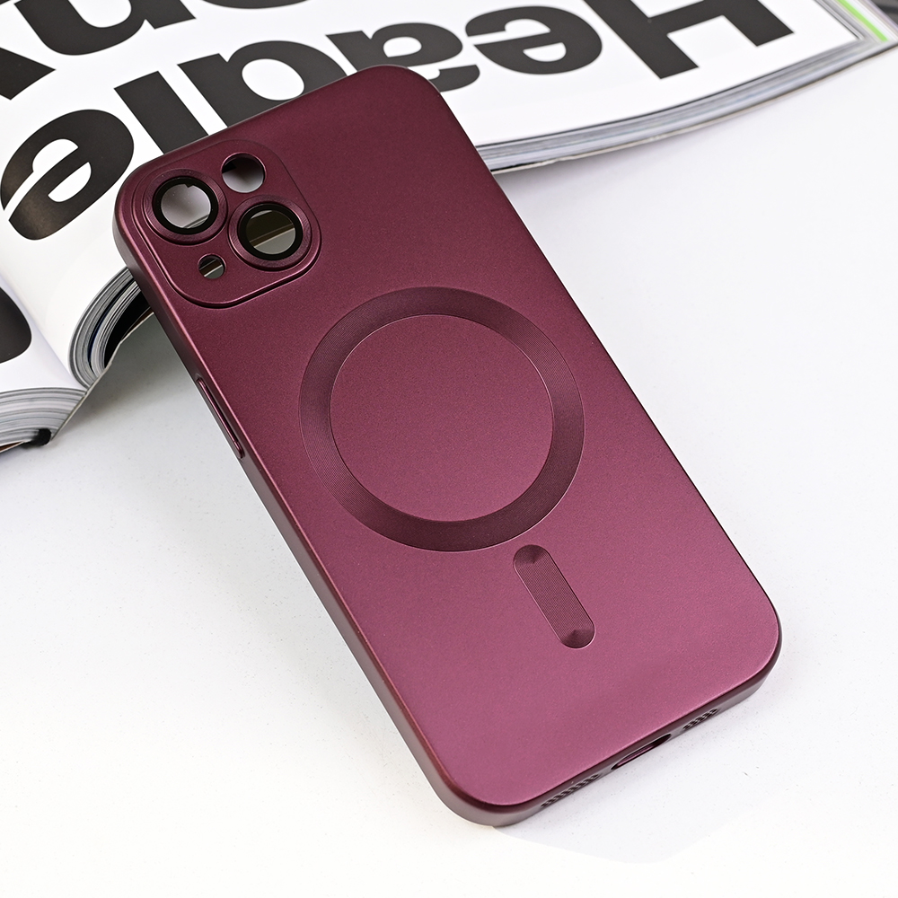 Torbica Magsafe Chrome za iPhone 14 6.1 bordo