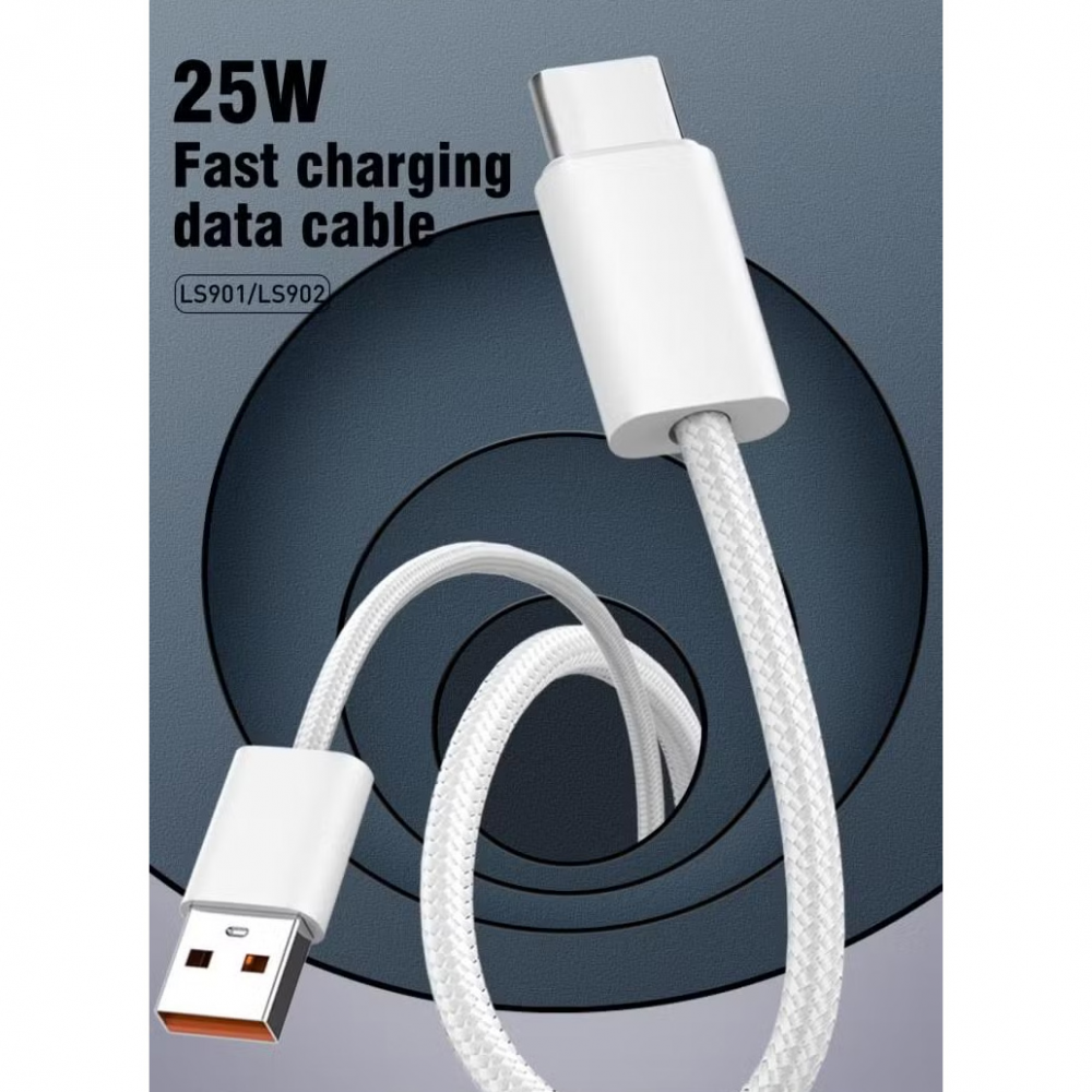 Data kabl LDNIO LS901 25W Fast Type C beli 1m