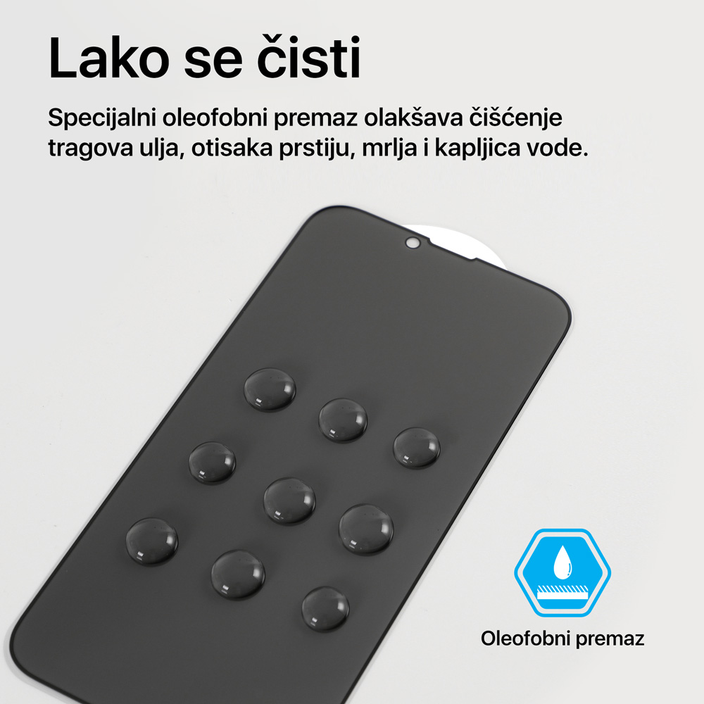 Zastitno staklo Tempered Glass Privacy Teracell Titan 2.5D za iPhone 11 Pro 5.8 crni