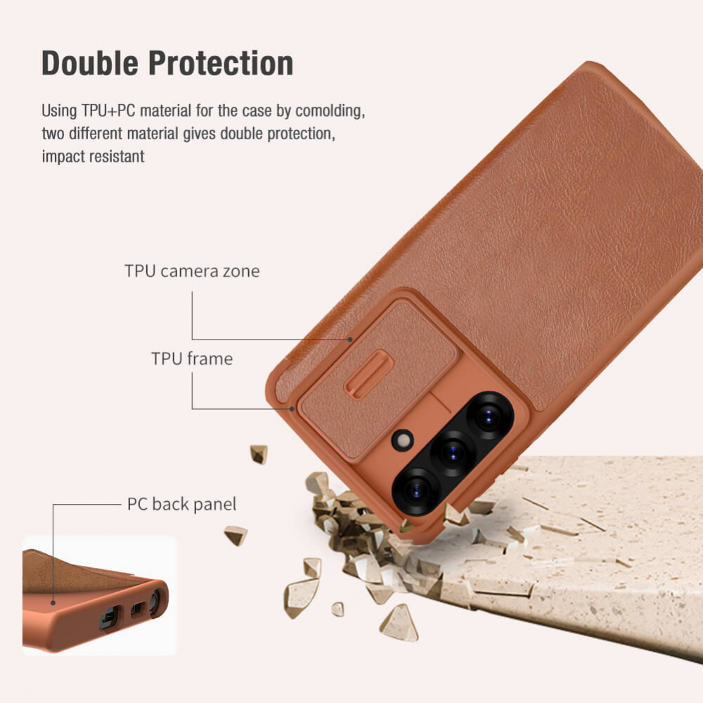Torbica Nillkin Qin Pro Leather za Samsung S931B Galaxy S25 crna