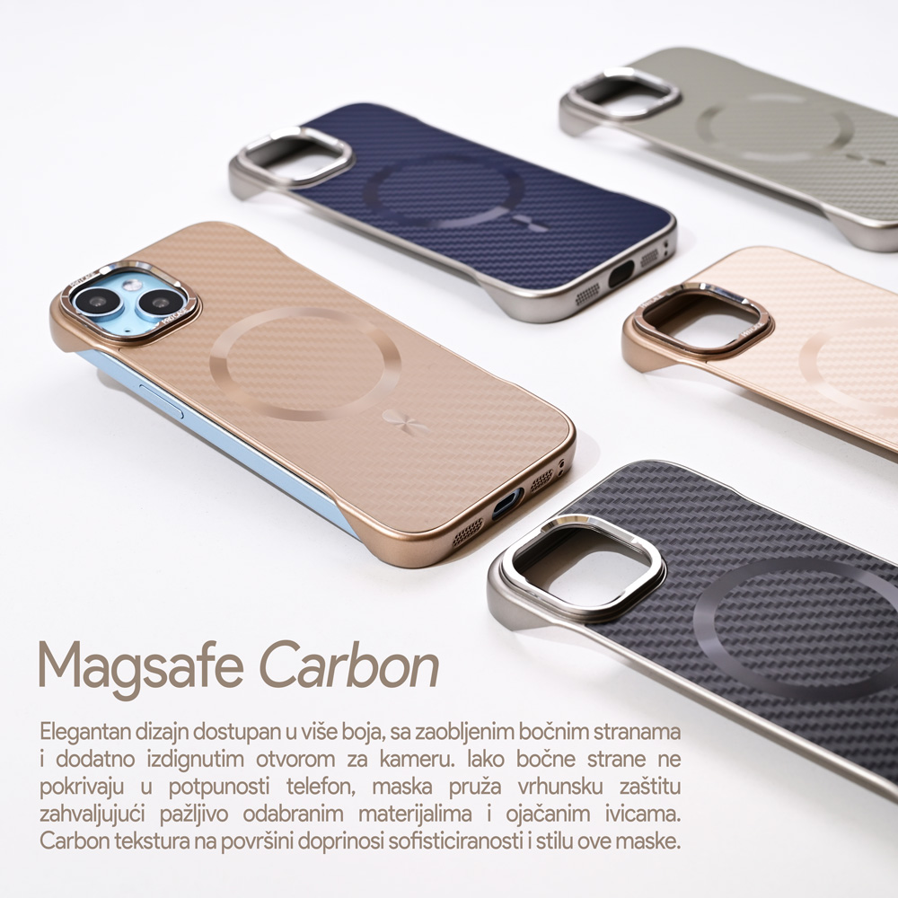 Torbica Magsafe Carbon za iPhone 15 Pro Max 6.7 crna