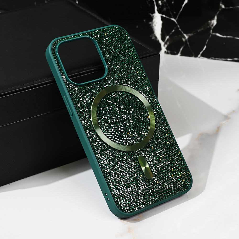 Torbica Magsafe Glam za iPhone 13 Pro 6.1 zelena