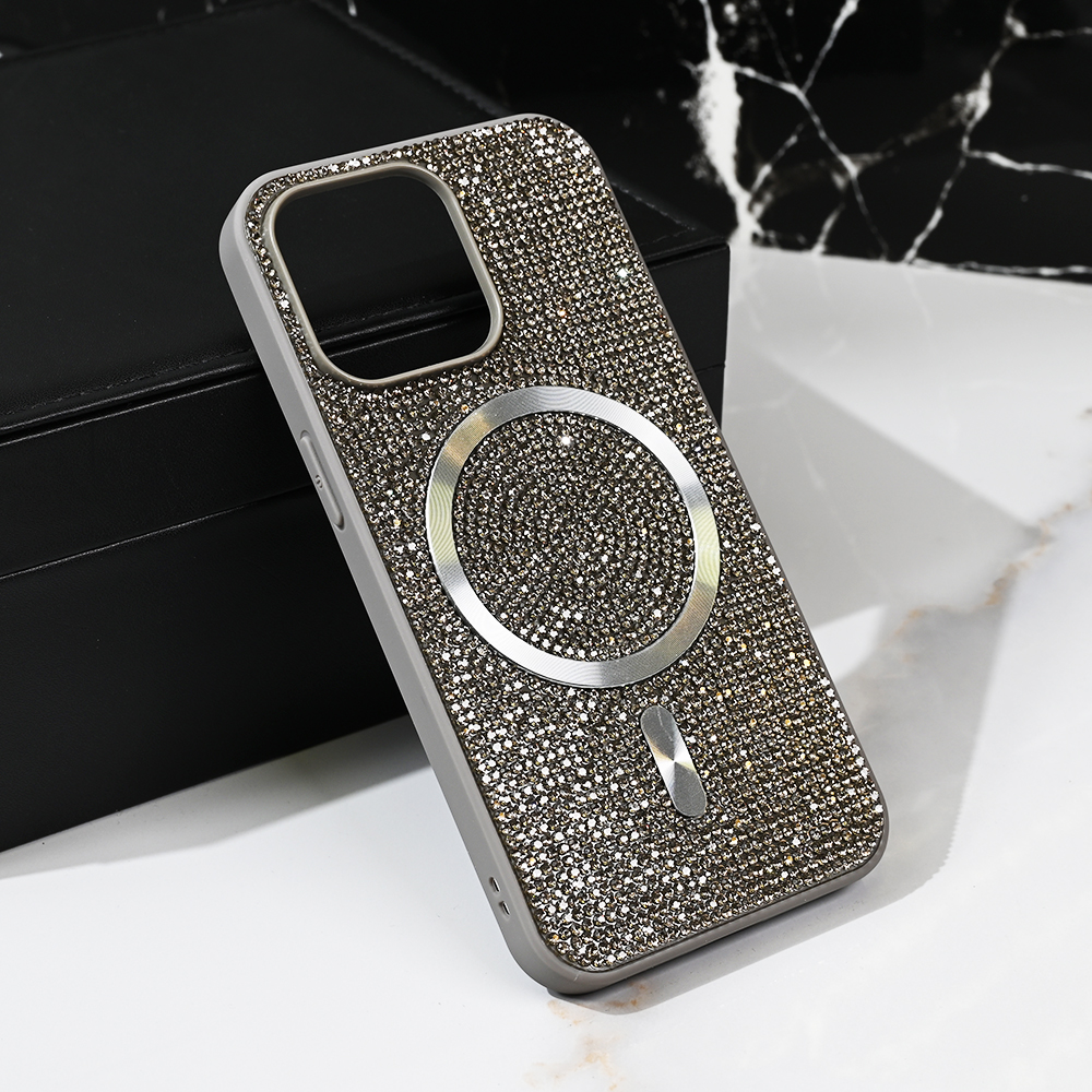 Torbica Magsafe Glam za iPhone 13 Pro 6.1 srebrna