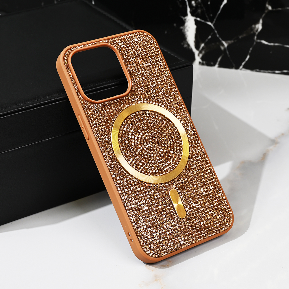 Torbica Magsafe Glam za iPhone 13 Pro 6.1 zlatna