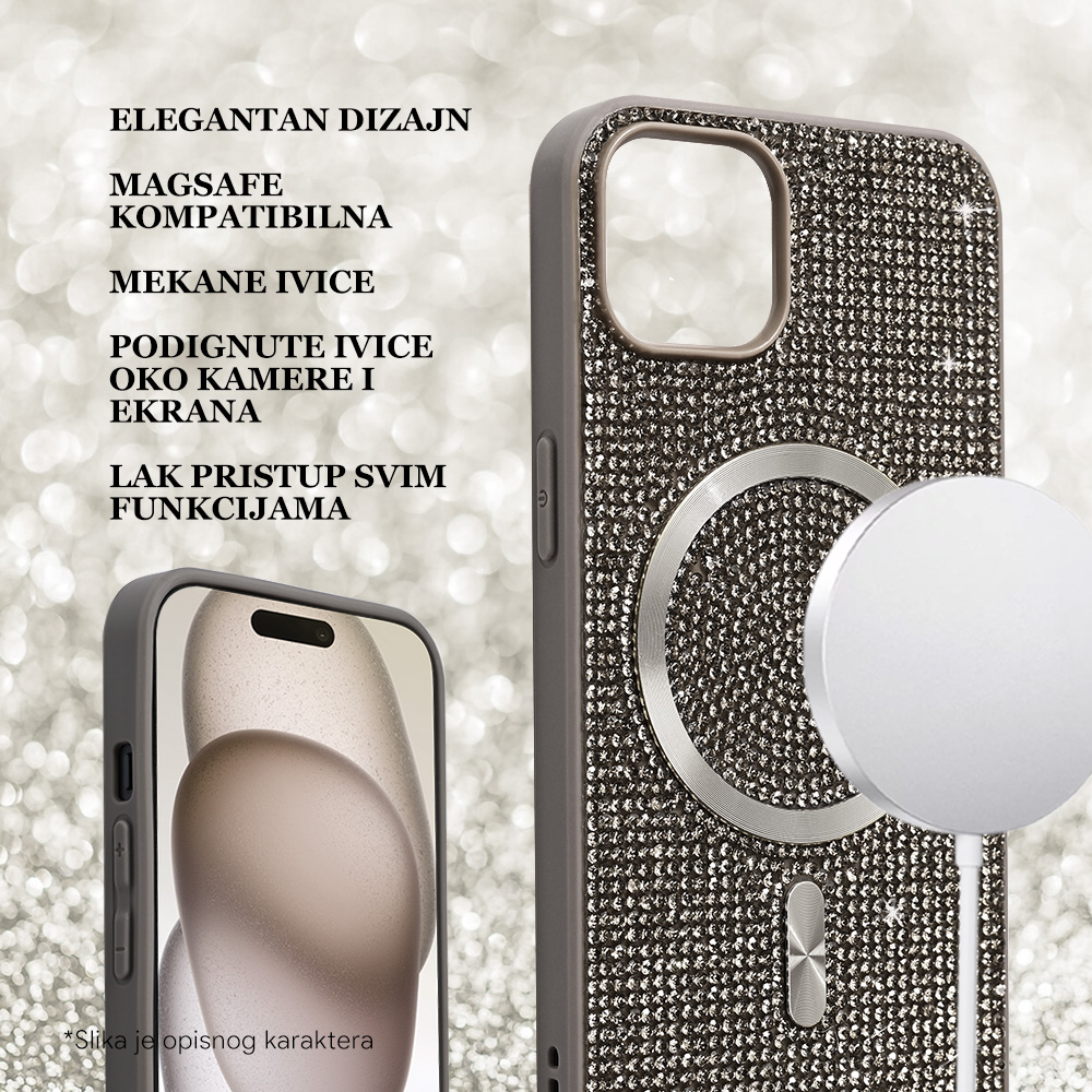 Torbica Magsafe Glam za iPhone 13 Pro Max 6.7 zelena