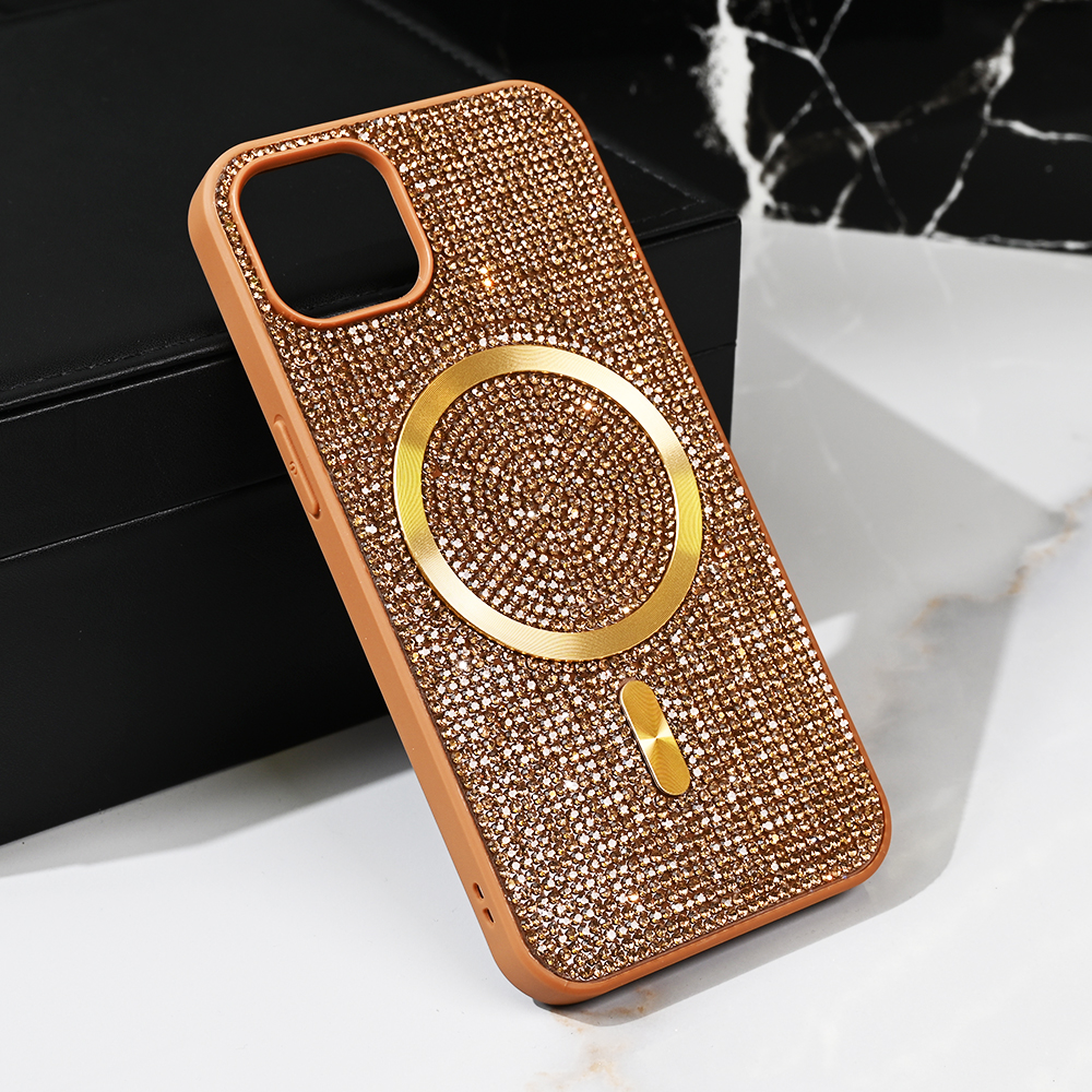 Torbica Magsafe Glam za iPhone 14 6.1 zlatna