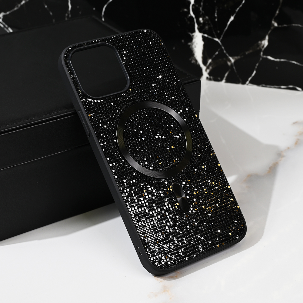 Torbica Magsafe Glam za iPhone 15 Pro Max 6.7 crna