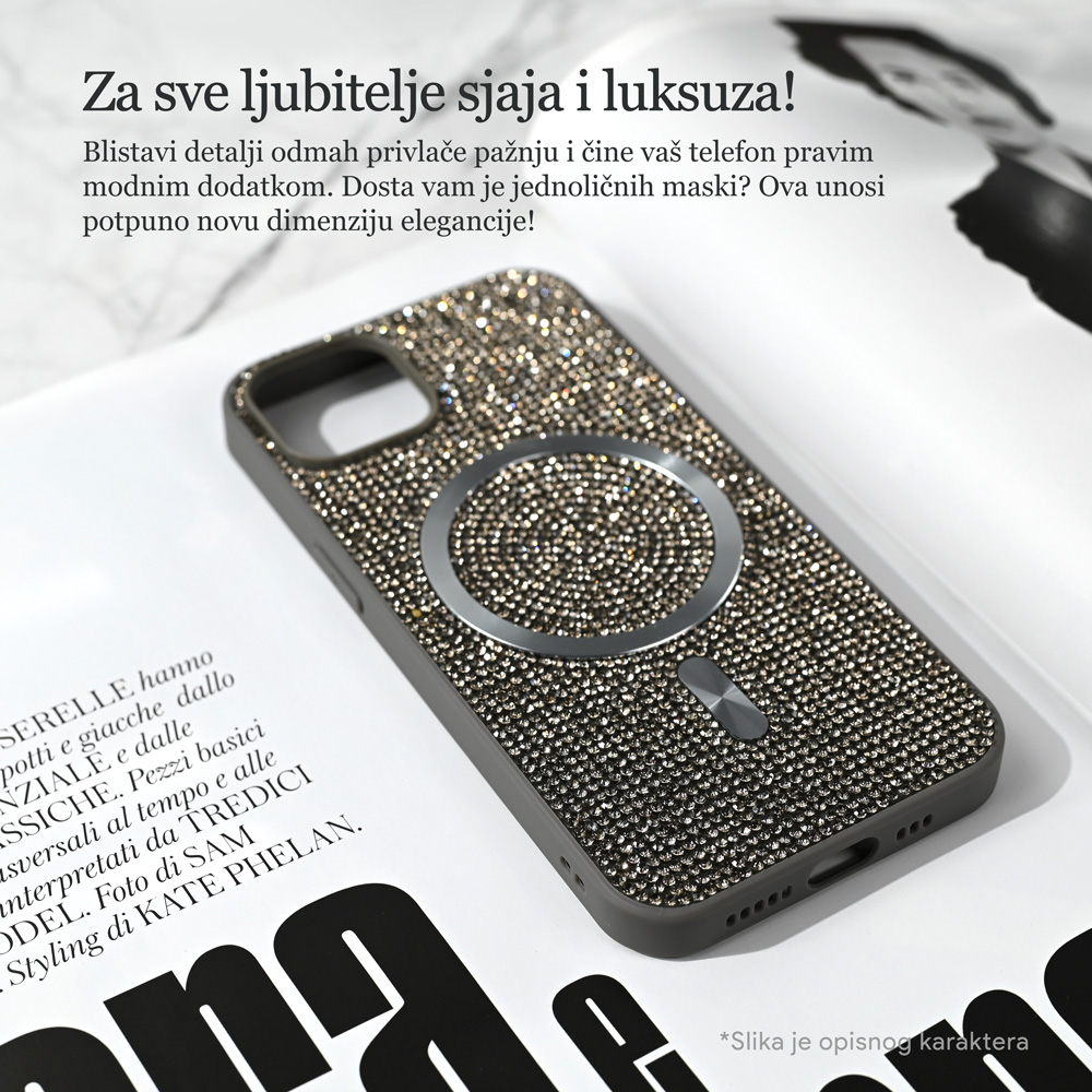 Torbica Magsafe Glam za iPhone 15 Pro Max 6.7 zelena