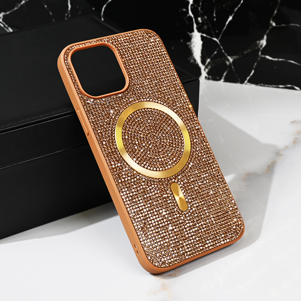Torbica Magsafe Glam za iPhone 15 Pro Max 6.7 zlatna