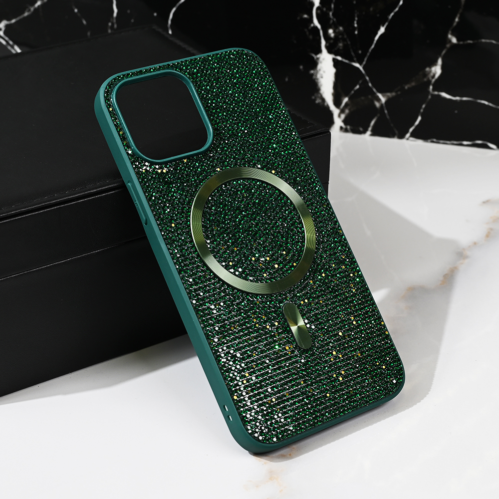 Torbica Magsafe Glam za iPhone 15 Pro Max 6.7 zelena