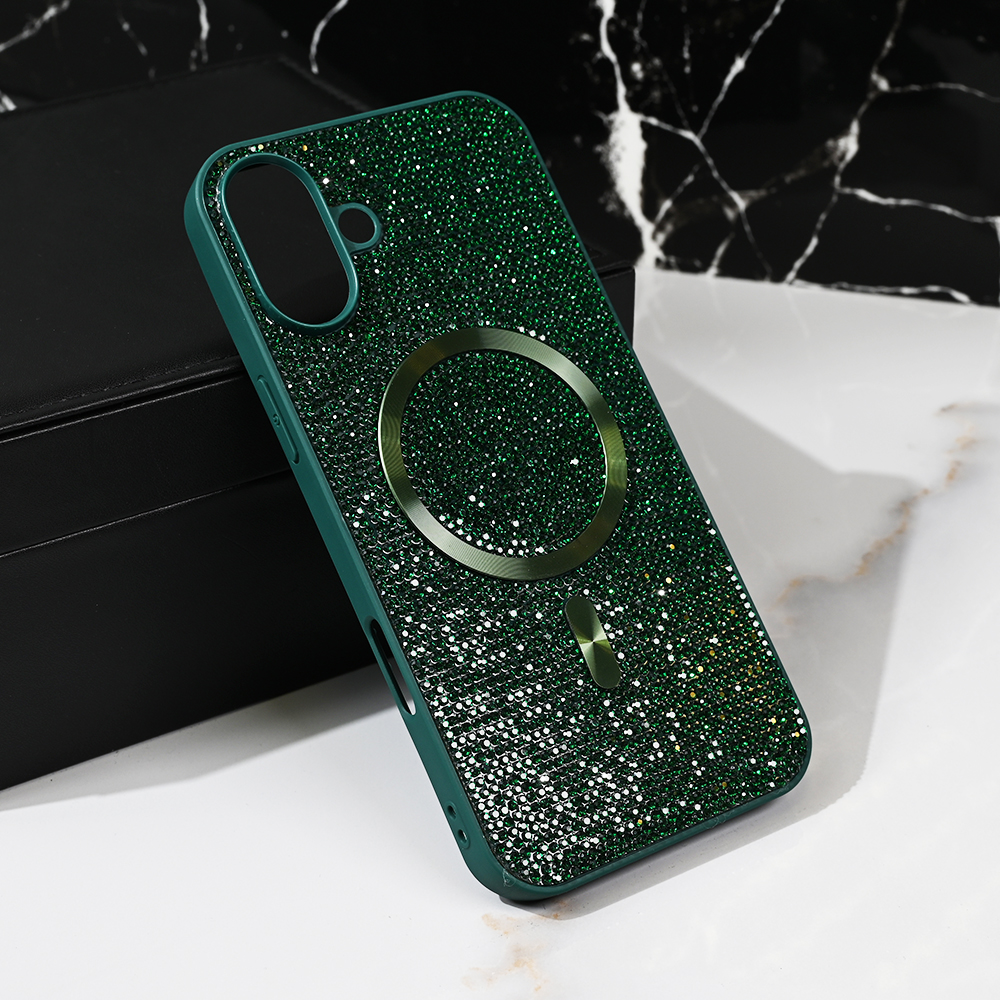 Torbica Magsafe Glam za iPhone 16 Plus 6.7 zelena