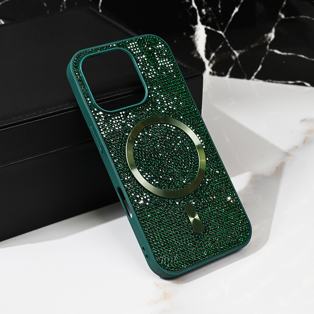 Torbica Magsafe Glam za iPhone 16 Pro 6.3 zelena