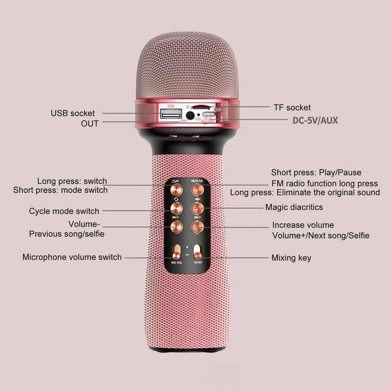 Bluetooth mikrofon WS898 plavi