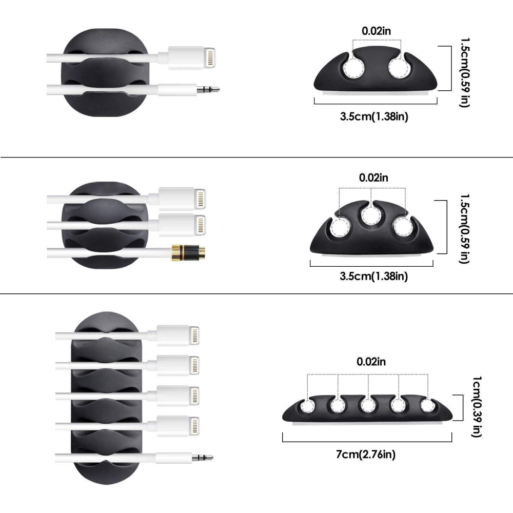 Drzac kablova JWD set 10u1 vise boja