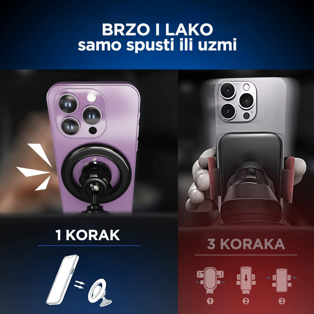Drzac za mobilni telefon Teracell TC-01 2u1 magnetic