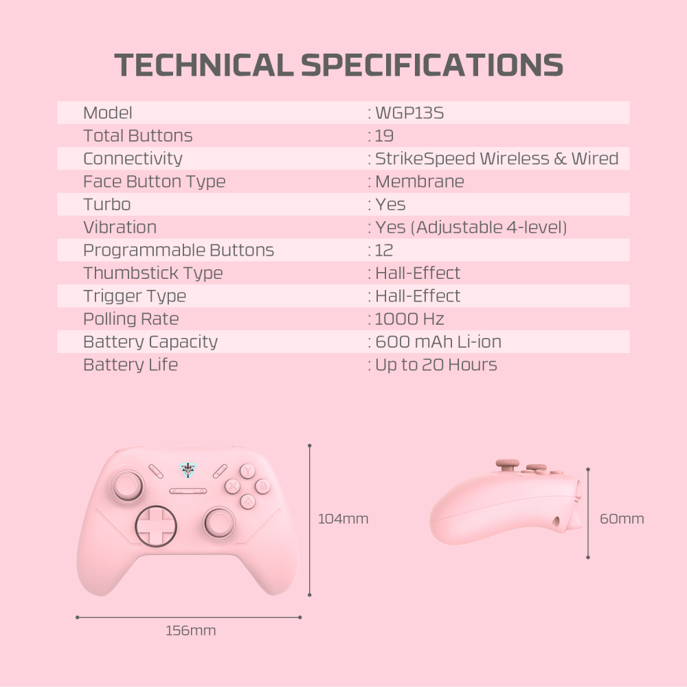 Joypad wireless Fantech WGP13S Revolver III Sakura