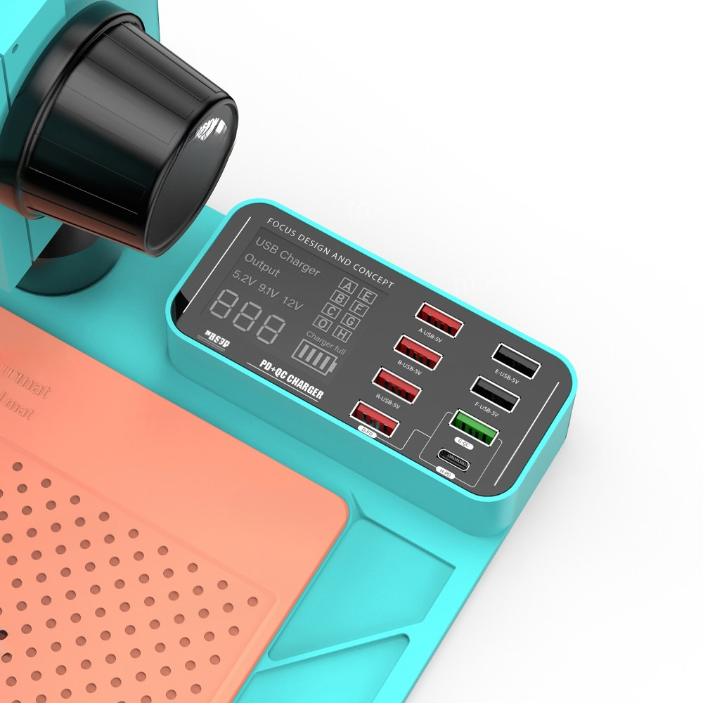 Mikroskop Atten RF4, RF-7050TVA9 set, sa USB naponskim HUBom, svetlo plavi
