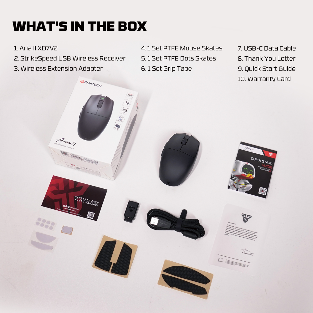 Mis Wireless Gaming Fantech XD7V2 Aria II crveni