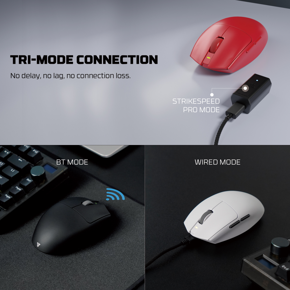 Mis Wireless Gaming Fantech XD7V2P Aria II PRO crveni